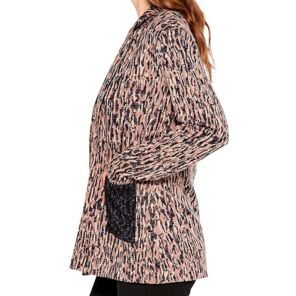 NIC+ZOE Women's Bark Mix Neutral Multi Open Blazer Sz 1X - Picture 3 of 15